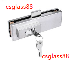 No frame glass door 12mm glass car bit lock door lock clip upper and lower clip car bit lock ground spring door car bit lock no frame glass door