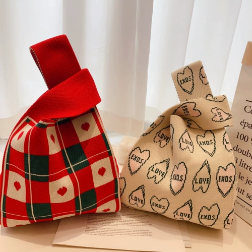 Оригинальная трикотажная шерстяная сумка, ведро, жилет, в корейском стиле