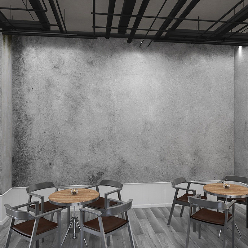 Loft gray cement wall siding tooling industrial style interior decoration integrated wall panel bar dining room gusset wall