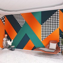 Nordic light and luxurious Bird Lattice Protection Wall Panel Orange Sofa Background Wall Trim Buckle Plate Wall Bamboo Wood Fiber Integrated Wall Panel