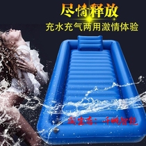 Sauna room water mattress double sexy inflatable bed single push oil edge soft bed thickened cooling hydrotherapy air cushion