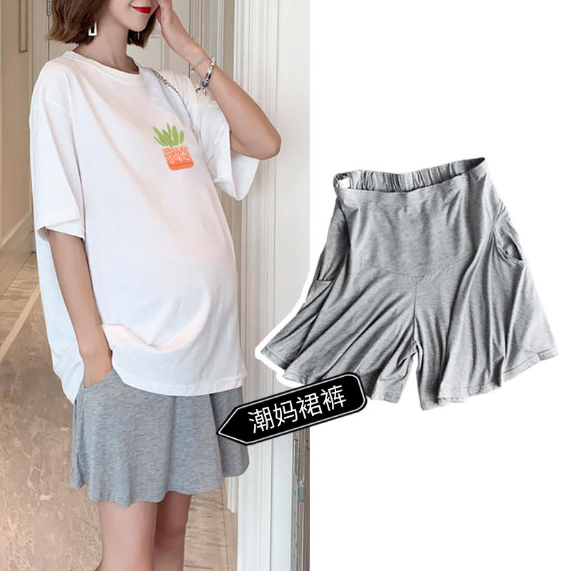 Pregnancy Woman Dress Spring Summer Season Outside Wearing Fashion Modale Loose Tide Moms Home Sleeping Pants Thin Underpants Shorts Skirt Pants