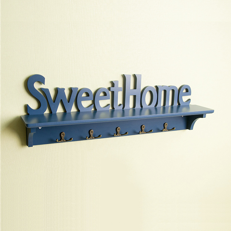 Wooden hook bedroom coat rack wooden wall hanger European wall hanger living room hook clothes rack