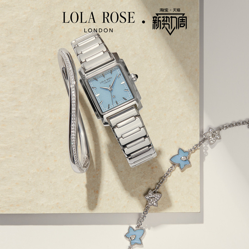 Lola Rose Urban Roaming Series Watch Women's Urban Blues Small Square Watch Birthday Gift
