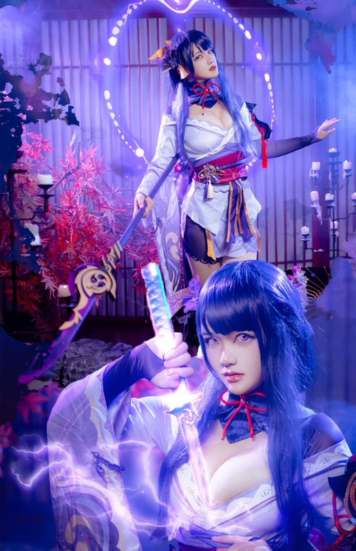 Miyota: Genshin Impact cos trang phục Inazuma Rai phim Thor Barr Thunder Tướng cosplay trang phục phim hoạt hình nữ