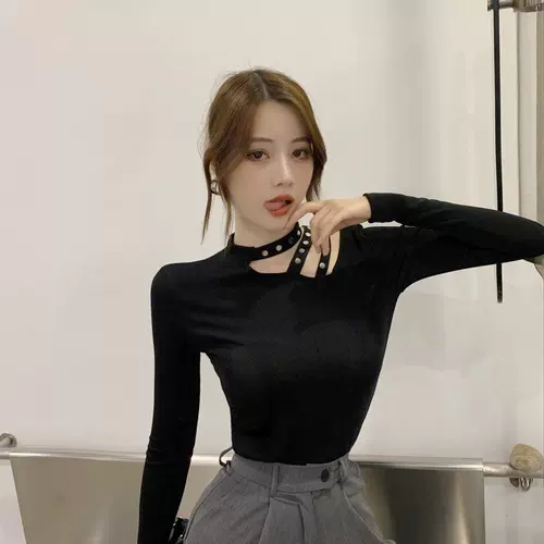 Приталенный осенний модный лонгслив, 2020