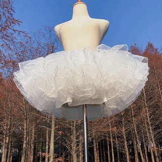 狗短暴力裙撑35cm日常洛丽塔lolita防走光无骨软纱可外穿蓬蓬裙撑