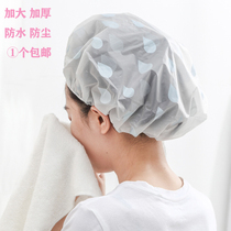 Thickened waterproof shower cap female adult bath hair cover shower head cover cap bath hair cover anti-oil smoke hair care cap