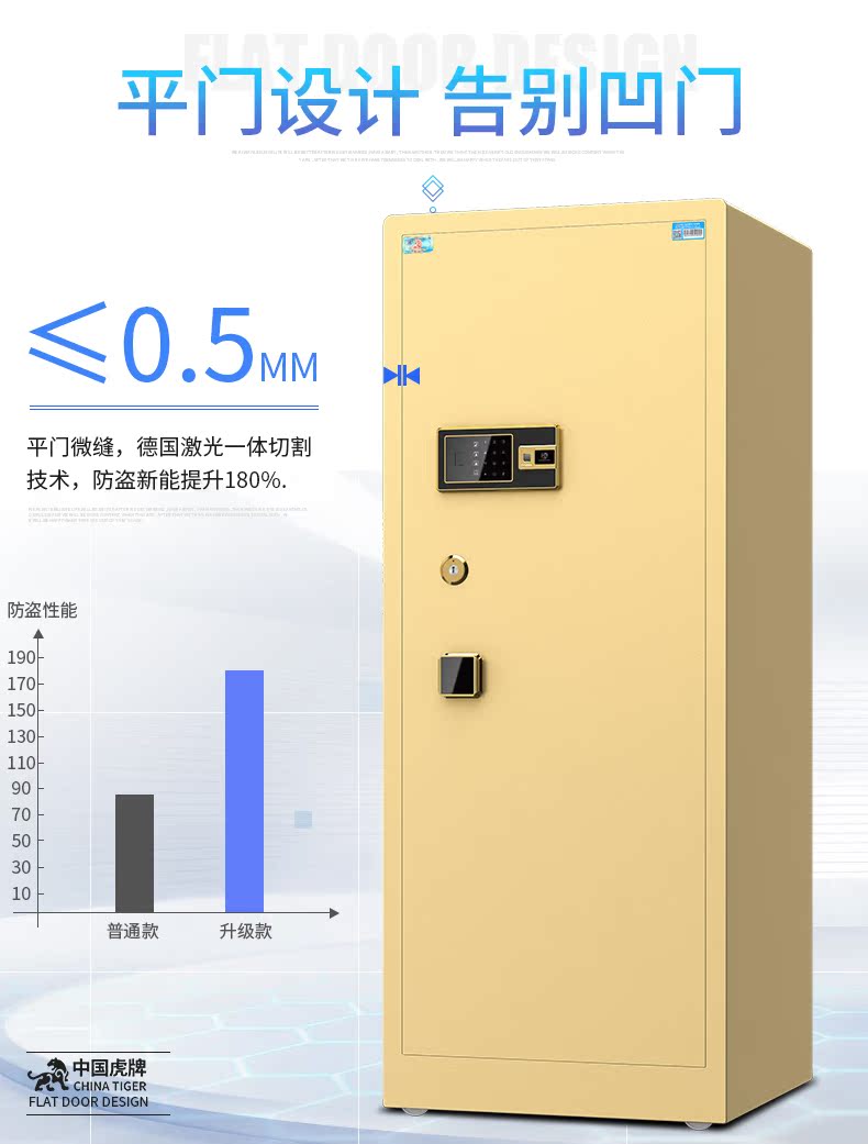 Tiger an toàn tại nhà văn phòng lớn 1,5 m chống trộm vân tay an toàn tất cả thép chống trộm tủ lưu trữ 150cm - Két an toàn két sắt âm tường