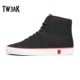 Tweak Twick giày nam mùa xuân và mùa hè gió denim vải thường giày cao để giúp giày nam - Giay cao sneaker nam