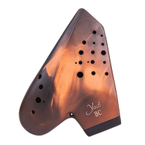 (yadi elegant) bass three-tube ocarina BC tune plain-fired light blowing type professional playing purple clay national musical instrument