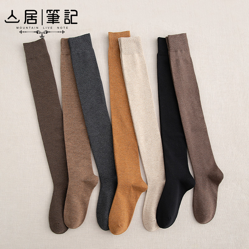 Over-the-knee stockings spring and autumn black net red socks women's high tube Korean version ins tide super fire socks women's cotton tide autumn and winter