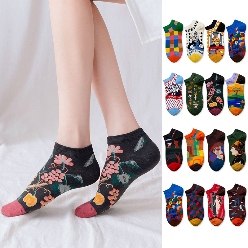 Women's Short Socks, Spring Style, Spring/Summer ins Trendy Internet Celebrity Style, Short Tube Socks, Cotton Socks, Breathable, Odor-Resistant, Low-Cut No-Show Socks Women's Short Socks, Spring Style, Spring/Summer ins Trendy Internet Celebrity Style, Short Tube Socks, Cotton Socks, Breathable, Odor-Resistant, Low-Cut No-Show Socks