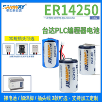 Ruiyi ER14250 lithium battery 3 6V programmer ETC probe PLC industrial control 1 2AA instrument table Internet of things