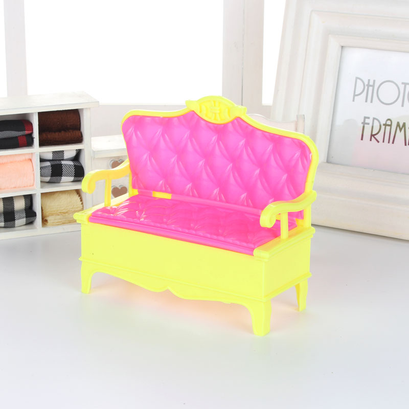 Barbie búp bê mô phỏng đồ nội thất ghế sofa ghế trẻ em cô gái đồ chơi chơi phụ kiện nhà quà tặng đẹp