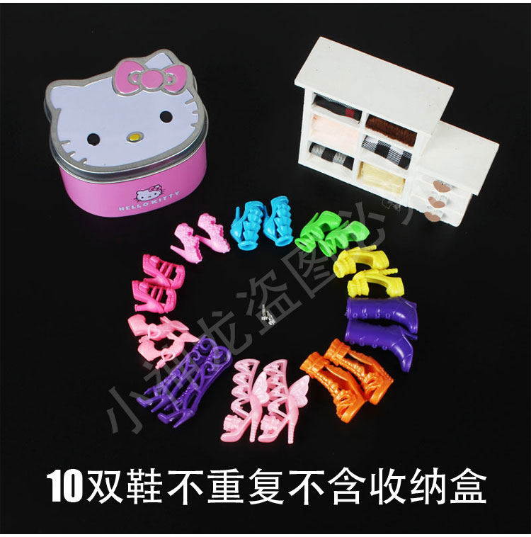 Búp bê búp bê Barbie giày cao gót dép pha lê giày cô gái đồ chơi 20 đôi giày phụ kiện phổ quát búp bê lol surprise