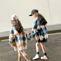 2021 New Girl Jacket Spring Autumn Winter Ocean Gas Great Boy Children Clothing Online Red Fashion Knitted Fall Sweater Sweatshirt