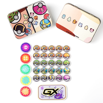 PTCG Damage Indicator Set: 7 Tomato PTCG Poke Balls
