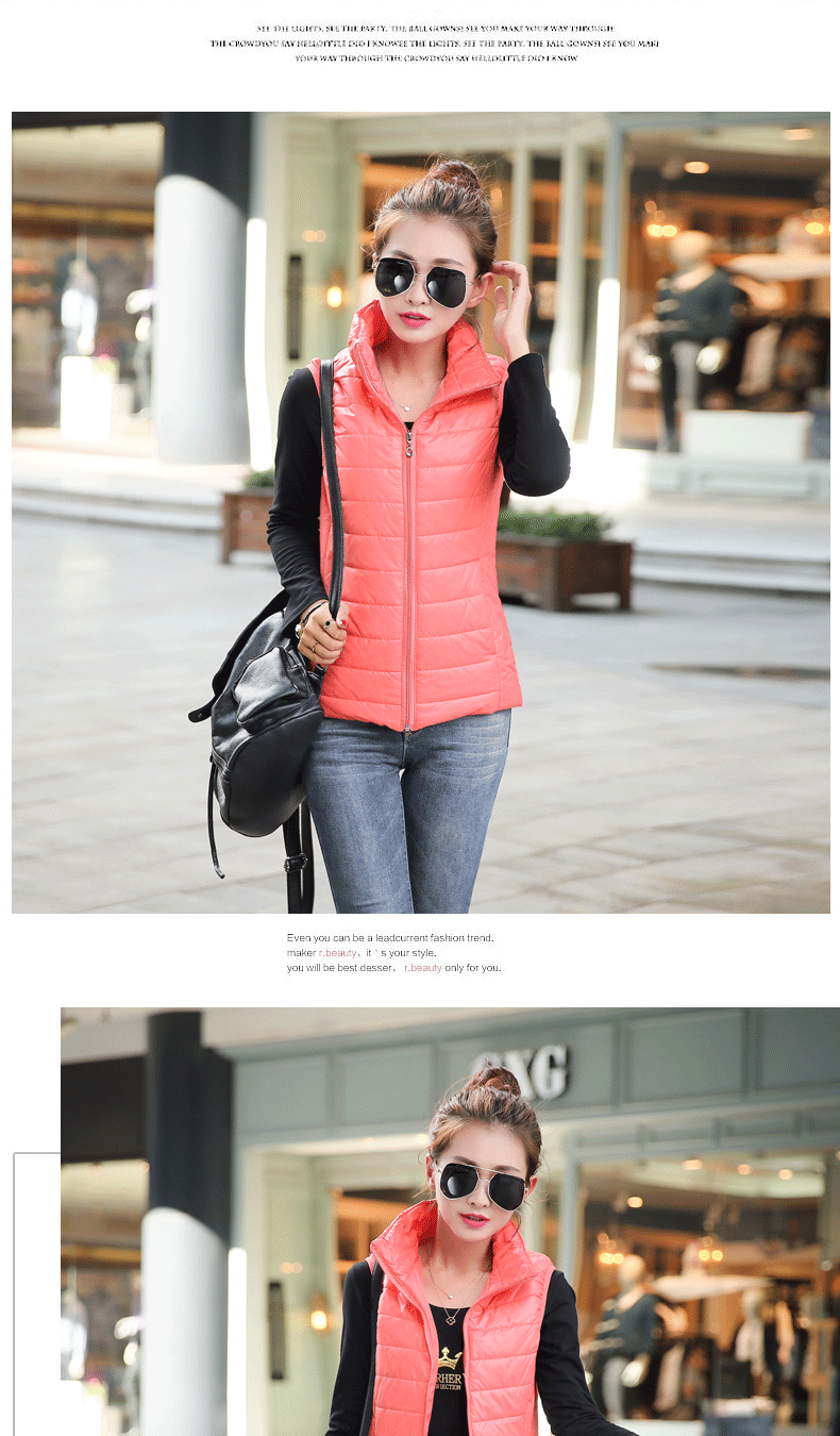 Lời nói đầu mùa thu 2017 mùa thu và mùa đông mới của Hàn Quốc cotton vest Slim bông nhỏ áo khoác vest jacket vest phụ nữ ngắn áo blazer nữ
