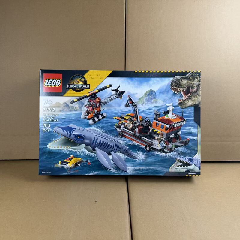 Lego Jurassic World 77983 Mosasaurus Ship Attack Building Blocks Dinosaur Toy for Boys and Girls