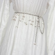 Necklace with skirt hot girl tassel pendant pearl personalized waist chain girly accessories chain with dress