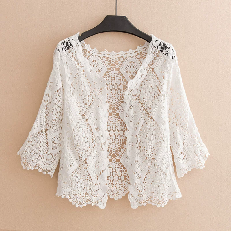 Summer thin solid cloak, lace vest, jacket, cardigan, sun protection clothing