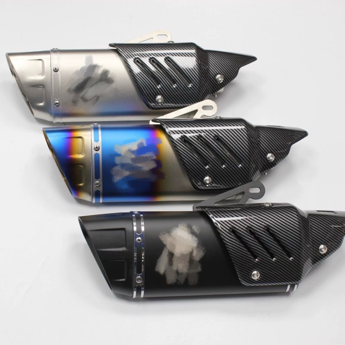 国産スコーピオ排気管スコーピオ排気管ステンレスシングルテールセクションサイレンサーオートバイ排気管改造厚手