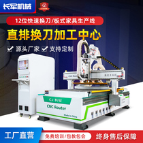Long military aircraft Ordnance Direct Line Changing Knife Processing Center Plate Style Furniture Fully Automatic Numerical Control Cabinet Door Invisible material opening machine