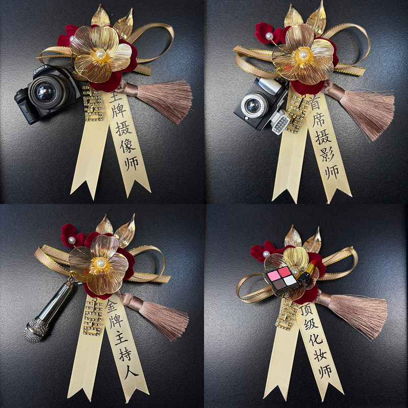 Four Heavenly Kings Corsage, Makeup Artist, Photographer, Wedding Staff Brooch, Wedding Corsage, Small Surprise Gift
