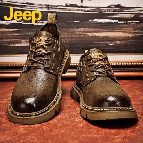 jeep Martens, джип в английском стиле, туфли для кожаной обуви, мужская износостойкая низкая повседневная обувь, из натуральной кожи