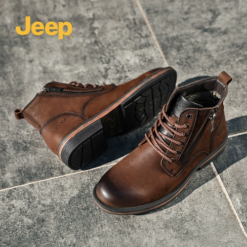 Jeep, Martens, джип, черные универсальные сапоги для отдыха, ботинки, 2021 года, осенний, тренд сезона, из натуральной кожи