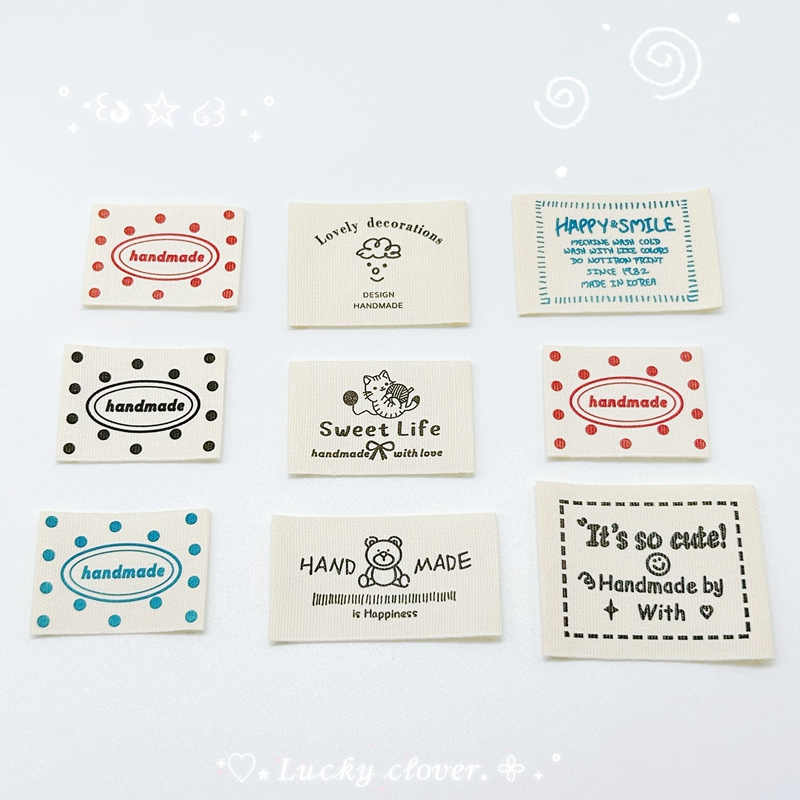 In-Stock Handmade Pure Cotton Cloth Labels for Bags and Clothing, Simple and Versatile Cloth Patches, DIY Cloth Labels