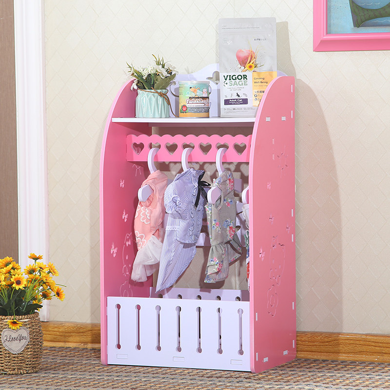 Pet Closet Dogs Small Wardrobe Kitty Hanger Containing Cabinet show Teddy Pink Outlet