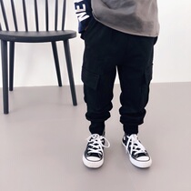 ENOCHBABY Boy Pure Cotton Pants 2022 Spring and Autumn Boys and Girls Backpocket Boys Kindergarten Pants