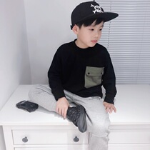 ENOCHBY homemade 22ss Japanese spring and autumn boys and girls pockets loose long sleeve T pure cotton Japanese T