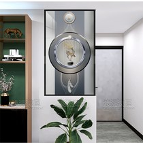 Art glass bathroom half wall partition shoe cabinet small apartment living room screen entrance hall light transmission modern light luxury