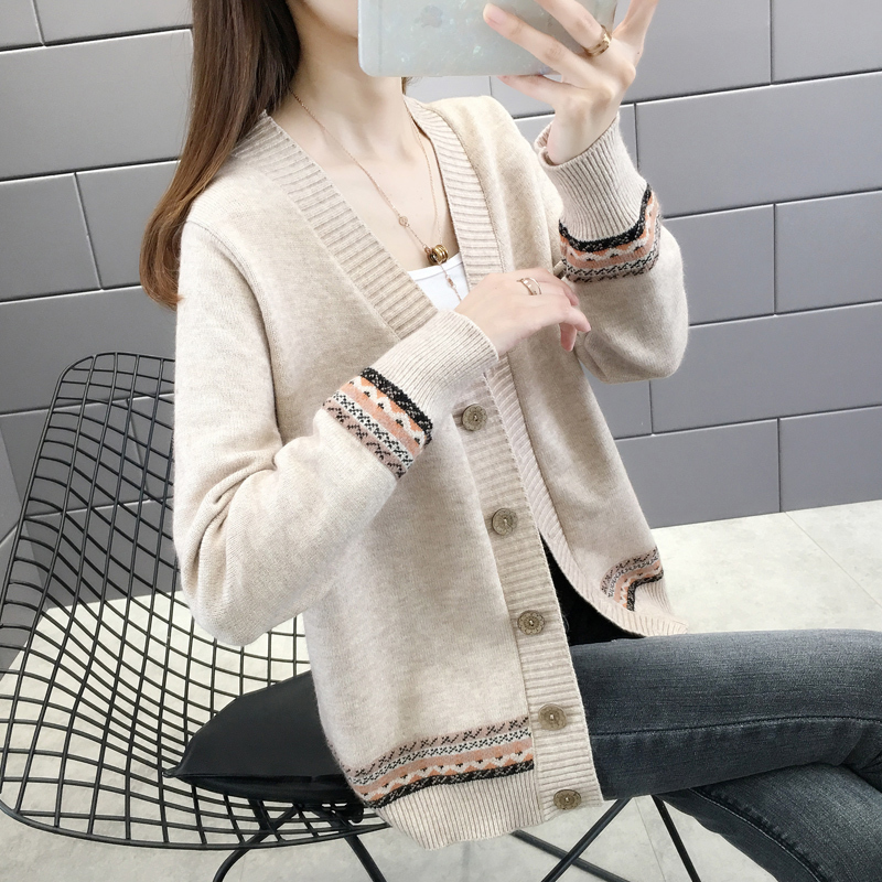 Spring 2024 New Trendy Women's Sweater, Loose Knit Cardigan, Versatile Women's Top for February and August