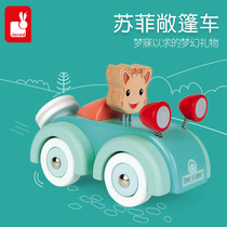 France Janod baby baby children car scooter toy car car boy 1-2-3 years old wooden