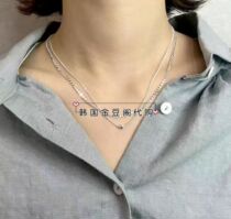 South Korea East gate Import Xia New products Cactus925 pure silver bilayer necklace lock bone chain bracelet woman