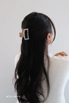 20 South Korea Dongdaemun NYUNYU New Hair Accessories Han Edition Brief InsBAO WELN Net Red Hair Clip Grab Clip Female Top Clip