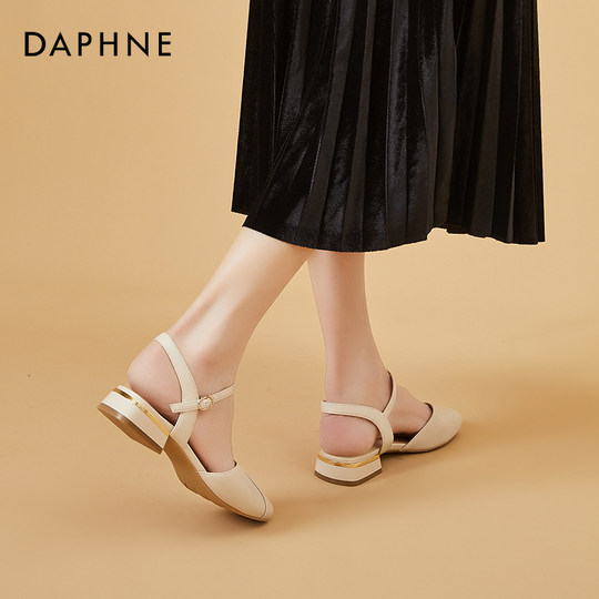 Daphne Sandals Women's Summer Shoes Summer Baotou 2024 This Year's New Thick Heel Lady's Fashion Shoes