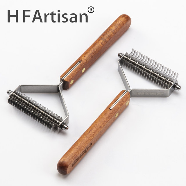 HFArtisan dog shaver, medium and large dog knotting comb, pet cat lint removal rake comb, floating hair comb