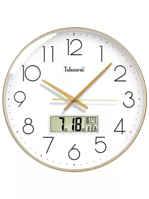 Uranus clock wall clock living room home fashion simple atmospheric silent clock perpetual calendar wall quartz clock