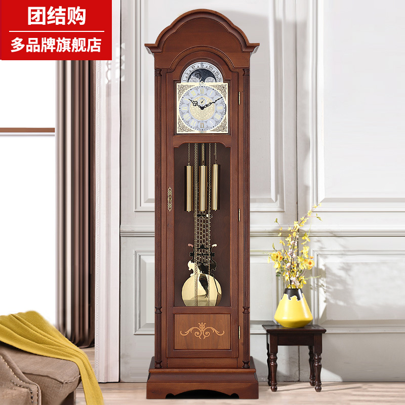 Floor clock living room Germany Hemler imported mechanical movement table clock Pendulum clock European solid wood creative vertical watch