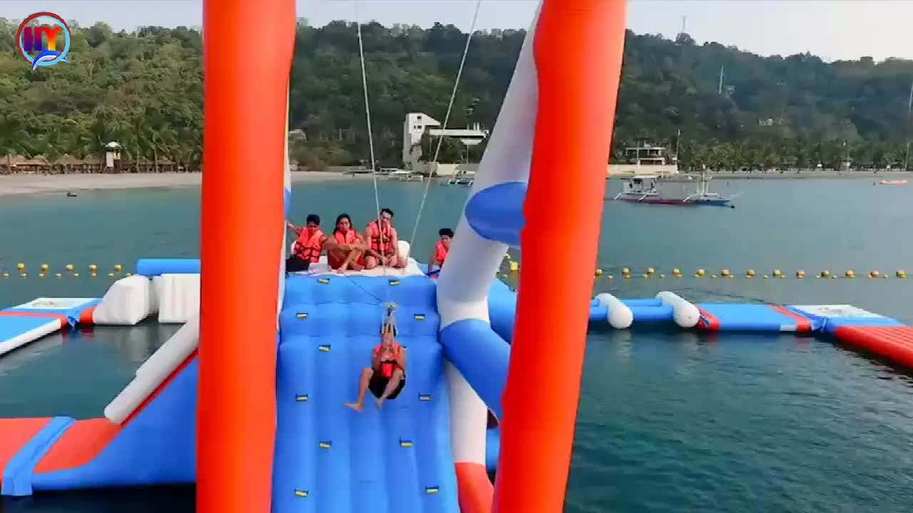 Lake Inflatable Iceberg Water Toys / Ocean Aquatic Inflatables Climbing