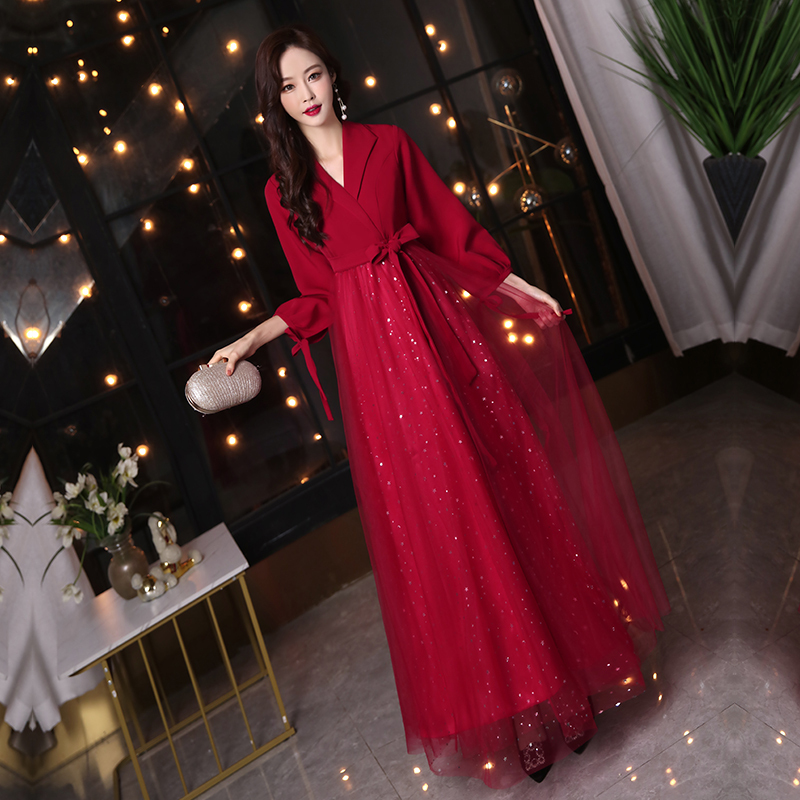 Maternity Toast Dress to Cover Belly, Bride's Formal Dress, Plus Size, Fat Mm, Homecoming Casual Dress, Burgundy Engagement Dress for Women