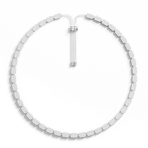 Same style as Yang Zi]APM pavé exquisite silver adjustable necklace necklace simple temperament jewelry birthday gift