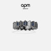 Leclerc's same APM Monaco Up and Down blue ring geometric wave gift*