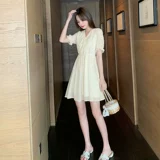 Шифоновая летняя юбка, приталенный корсет, платье, подходит для подростков