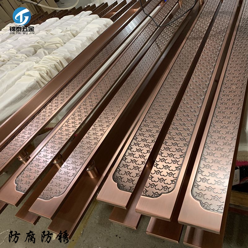 Chinese antique solid auspicious cloud carving door handle hotel villa bronze double switch glass door wooden door handle